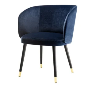 blue swivel armchair